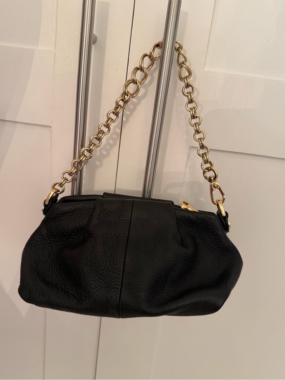 Simply Vera Wang Black and Gold Chain Shoulder / Evening Bag